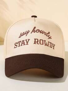 Gorro holgado casual con estampado de letras de moda para hombre