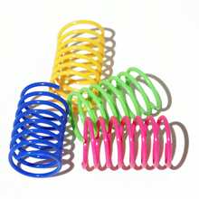 4pcs Colorful Plastic Spring Bouncing Cat Toys