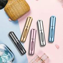 10pcs 5ml Refillable Perfume Bottles, Valentine's Day Gift, Reusable Travel Sized Mini Fragrance Bottles, Portable Spray Containers, Assorted Colors, Travel Essentials For Beach, Holiday, Back To School