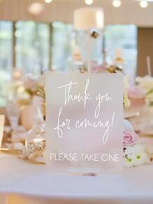 1pc Acrylic "Please Take One" Display Stand, Elegant Gift Table Decor For Weddings, Parties And Other Occasions