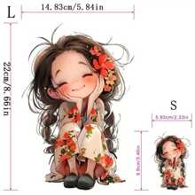 1/2/4pcs Vibrant Floral & Kimono Pattern Woven Heat Transfer Stickers, Washable PVC Decal For DIY T-Shirts, Bags, Pillows - Decorative Stickers For Clothing & Accessories, Enhance Doll Character Design, High Quality Printing