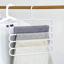 5pcs Multi-Function 5-Tier Pants Rack, Non-Slip, Multilayer Clothing Store Garment Rack, Scarf Organizer Hanger, Retail Display Pants Rack - Multicolor - View 5