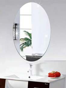 1 buc oglindă acrilică DIY, oglindă de baie, oglindă de machiaj, incasabilă, autoadezivă, nu necesită instalare. Oglindă decorativă de perete, oglindă pătrată, oglindă rotundă, oglindă în formă de inimă, material impermeabil incasabil, autoadezivă, se decojește și se lipește, potrivită pentru oglinda de toaletă din dormitor, oglinda de baie, birou, pereți interiori și exteriori.