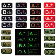 PVC Luminous Blood Type Armband A+ B+ AB+ O+ Patch Morale Patch Soft Glue(1pc)