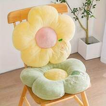 1pc Flower Embroidered Plush Thickened Chair/Sofa Cushion