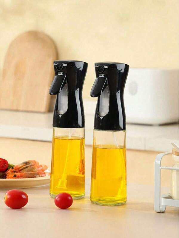 1 pièce Bouteille de vaporisateur d'huile de cuisson rechargeable, bouteille de vaporisateur en verre pour friteuse à air, grillage, cuisson, friture, salade, ustensiles de cuisine, accessoires de cuisine, outils de barbecue, essentiels de camping, ustensiles de cuisine domestique