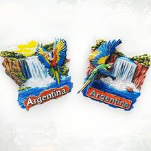 1 件树脂冰箱贴，热带雨林、马丘比丘、伊瓜苏瀑布、基督救世主图案的旅行纪念品，适合家居、厨房、卧室，创意礼品，南美之旅 - 彩色 - 查看 7