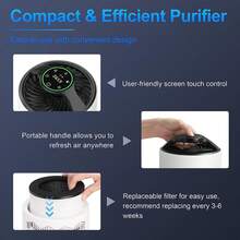 ToLife Air Purifiers For Bedroom Home, HEPA 13 Air Purifier With Aromatherapy For Better Sleep, Air Cleaner Filter 99.97% Smoke, Allergies, Pet Dander, Odor, Dust, Office, Desktop (White Air Purifier) - 查看 7