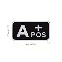 PVC Luminous Blood Type Armband A+ B+ AB+ O+ Patch Morale Patch Soft Glue(1pc)