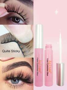 Asiteo 1pc Long Lasting Eye Lash Glue For Personal DIY Eyelash Extension Waterproof Strip Cluster Eyelash Adhesive Glue Mild High Tack Eye Lash Glue For Beginners Hypoallergenic Waterproof Eye Lash Glue - 5ml Lash Glue,Eye Lash Glue