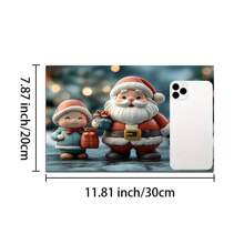 1 Pack Of 3 Santa Claus, Snowman And Snowflake Printed Silicone Coffee Drink Coasters, Anti-Slip & Super Absorbent Washable Drainage Mats For Countertop, Kitchen, Dining Table, Holiday Decor