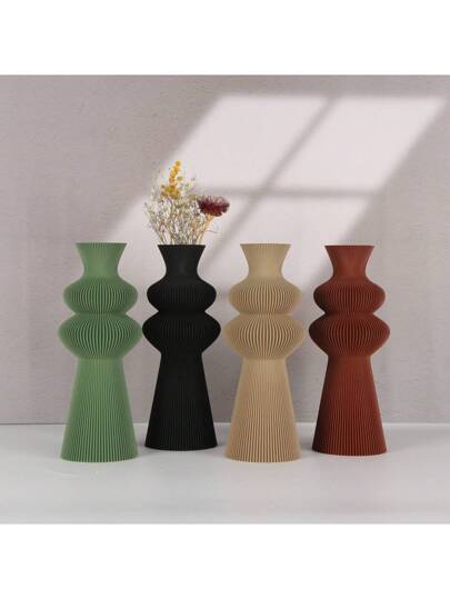 Moderne Minimalist Plastic Vase, Living Room, Study, Office Or Showroom Creative Perfect Flower Arrangement, Adding Touch Of Elegance To Any Space Birthday Graduation Home Back School Room Supplies Vase Glass view 4