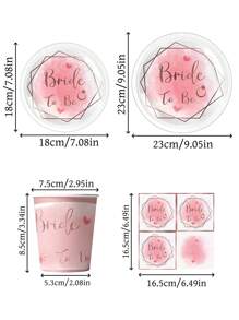10 قطع أطباق ورقية لزينة الحفلات، أطباق ورقية لحفلة العزوبية ، أطباق دائرية "عروس مستقبلية" لحفلة العزوبية، أطباق حلوى صالحة للاستعمال مرة واحدة مناسبة للأعراس والخطوبة وحفلات العزوبية