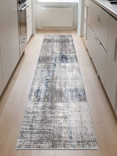 1 Pc Cinza Moderno Estilo Minimalista Cristal Veludo Área Tapete, 850g/M² 0,8cm Espessura, Retangular, Antiderrapante Lavável, Decoração de Casa Tapete Para Sala de Estar, Cozinha, Sala de Jantar, Escritório, Adequado Para Todas as Estações