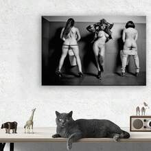 Framed  1pc Canvas Painting Printing  Nude Art Sexy Bathroom Canvas Wall Art: Sensual Women's Artwork, Perfect For Bedroom Design And Elegant Erotic Poster Decor  For Valentine's Day, Easter, Father's Day, New Year's Day, Thanksgiving Day And Christmas Day. For Bathroom, Bedroom, Office, Living Room, Wall Decor, Home Decoration, Perfect Gift Idea, Perfect For Room Decor - Framed(框架) - 查看 4