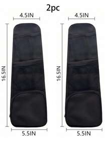 1PC/2pcs Black Car Seat Organizer Car Storage Bag With Multi-Pocket Car Seat Storage Bag Mesh Hanging Storage Bag Auto Seat Side Bag Organizer Phone Holder Drink Holder Phone Organizer Bag For Women Storage Organizer Travel Essentials Gift