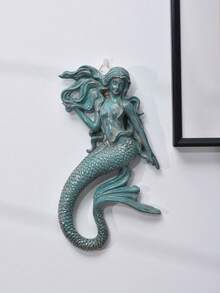 1pc Ancient Style Heavy Wall-Type Beautiful Fish Tank, High Quality Wood Resin Indoor And Outdoor Sculpture Decoration | Gift Idea For Family Members And Friends Resin Decorative Crafts, The Best Object For Creative People To Design Home Decoration