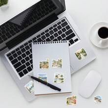 50pcs Watercolor Mexico City Graffiti Vinyl Stickers, Can Be Used For Decorating Luggage, Skateboards, Tablets, Laptops, Cups, Walls, Fridges, Cars, Helmets, Photo Albums, Journals And Other Daily Items, Suitable For Adults And Teenagers School Supplies,Back To School