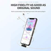 双 Lightning 端口音频 + 充电适配器，兼容 14 13 12 Mini 11 Pro Max XS XR X 7 8 Plus/iPad Air（仅兼容原装有线耳机） - 彩色 - 查看 3