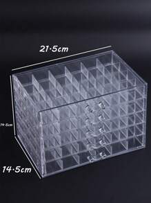 1pc Clear Nail Art Storage Case Rhinestones Gems Plastic Material Empty Container Nails Jewelry Storage Holder Makeup Case Multifunctional Nail Art Tools