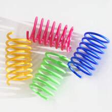 4pcs Colorful Plastic Spring Bouncing Cat Toys