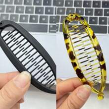 1 pezzo Semplice fermaglio a coda di sirena per capelli, elegante fermaglio per coda di cavallo verticale, fermaglio per coda di cavallo casual in polipropilene, fermagli per capelli, accessori per la scuola