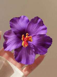 Haarspangen im Hawaii-Blumen-Stil für Frauen, Hibiskus-Haarspange, 3,5 Zoll künstliche Blumenspangen für Urlaub, Strandparty, Haarklammern, Haarspangen