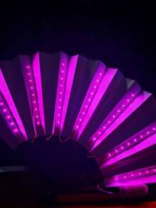 LED Lighted Fan; Multi-Color Chinese Handheld Folding Fan; Birthday Party Dance Gift; Wedding Night Bar Club Fluorescent Prop