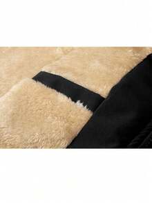 1pc Men's Casual Solid Color Thermal Lined Jacket, Versatile For Daily Wear, Winter - Black - View 5