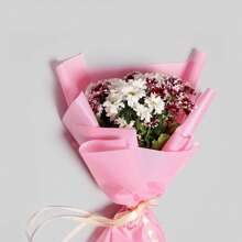 20pcs HEDOS Flower Bouquet Wrapping Paper - 20 Sheets Waterproof Pink Floral Wrapping Paper For Flower Bouquet, Graduation, Wedding, Birthday Gift Packaging