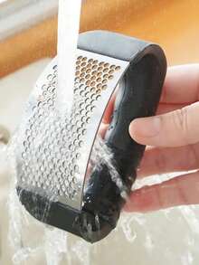 1 cái dụng cụ ép tỏi bằng thép không gỉ, dùng để băm nhỏ tỏi, nghiền tỏi, thái tỏi, tay cầm tiện dụng, thích hợp cho rau củ, trái cây, nấu ăn, làm salad, trang trí, bảo quản, tiệc tùng, sinh nhật, dụng cụ nhà bếp thiết yếu (Màu/kiểu ngẫu nhiên) - màu đen - Xem 7