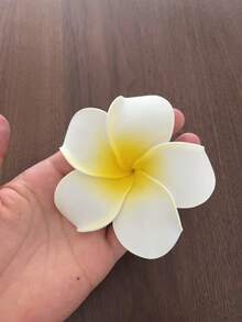 3 件海滩度假仿鸡蛋花侧夹发饰爪夹发夹发夹，学校用品 - 彩色 - 查看 11