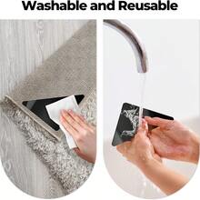 6 件/12 件双面地毯防滑夹，5.7 * 4.13 英寸，可重复使用双面胶带垫，用于固定地毯，学校用品，返校