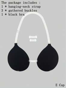 1 件女士粘性无肩带露背聚拢硅胶胸垫，多功能隐形胸罩乳头罩，带可拆卸吊带，适合露背连衣裙、婚纱、泳装和角色扮演 - 彩色 - 查看 23