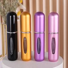 4 件 5 毫升金属迷你香水样品瓶，可重复填充，便携旅行装