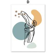 1 pezzo di tela dipinta con immagine anatomica di mano, piede, colonna vertebrale e scheletro umano, ideale per la decorazione della casa e del soggiorno, con cornice opzionale