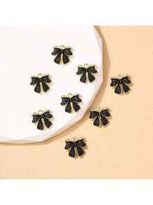 8pcs/Set Elegant Bowknot Korean Style Metal DIY Jewelry Pendant Charm Accessories