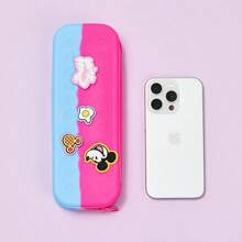 Miniso Disney Mickey Food Series Cute Dotted Pencil Case, Multifunction Stationery Storage, Fun Dotted Design, Suitable For Students' Daily Use Or As A Gift (1 PC), Pencil Pouch, School Bag