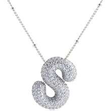 1 Stück modischer, eleganter Kristall-Strass-Buchstabenanhänger-Kette in Goldfarbe für Frauen