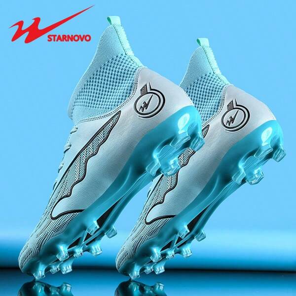 STARNOVO Authentic Men's Soccer Shoes, Leather Material, Elastic Collar For Comfort, Multiple Color Options, Suitable For Middle And Elementary School Students Football Training And Matches, Professional Football Shoes/Youth World Cup Soccer Shoes, Trusted Brand With 100+ Years History ,Gym