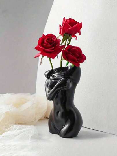 Resin Human Body Art Hydroponics Home, Bedroom, Desk, Cabinet, Dried Flowers, Bloemen Arrangements Birthday Graduation Home Vase Room Flower Glass view 3