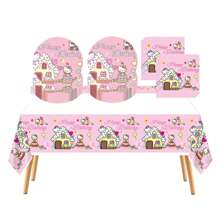 Sanrio Sanrio 41 Pcs Hello Kitty Party Decoration Hello Kitty Pink Kitty Including 1pc Tablecover 20 Pcs 7 Inches Plates And 20 Pcs 6.5 Inches Napkins Theme Birthday Party Decoration Favor Sets