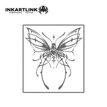 INKARTLINK 革命性技术纹身，半永久纹身，蜻蜓和蝴蝶图案，临时纹身，持久，假纹身，防水，逼真纹身外观，植物基，适用于手臂 - 黑色 - 查看 4
