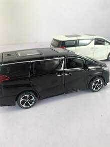 ESCBBXX 1pc Zinc Alloy Die-Cast Exterior Commercial Vehicle MPV Model Toy Car, 6.22inch Long X 2.87inch Wide X 2.32inch High, Realistic Model Toy Car With Openable Doors/Trunk, Lights, Sound Effects, Rolling Tires, Detailed Interior, Suitable For Children Boys Birthday Festival Gift Toy Car Collection
