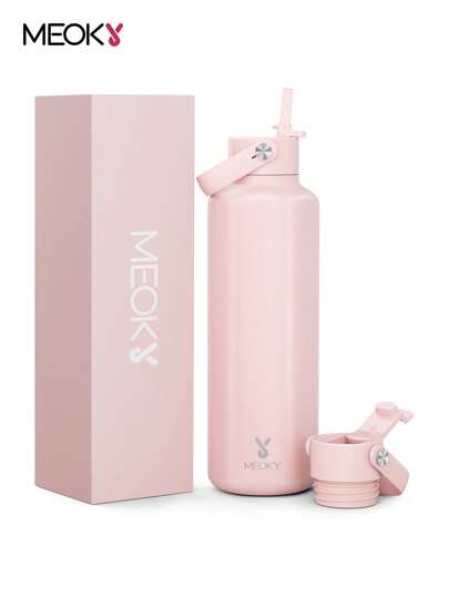 24oz Insulated Tumbler With 2 Spout Lid And Straw, Insulated Cup, Keep Cold 24H, Leak-Proof, Insulated Coffee Mug Stainless Steel Travel Mug, Double Wall Stainless Steel Sports Water Bottle For Sports, Gym, Travel, And School