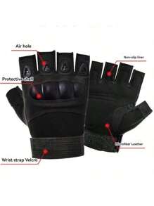 Fingerlose taktische Handschuhe für Herren, Outdoor Radfahren, Radsport, rutschfest, strapazierfähig, Klettern, Training, Fünf-Finger-Handschuhe für Übersee