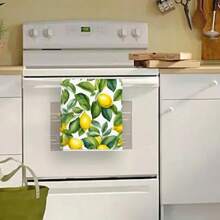 1pc/2pcs Modern Lemon Print Kitchen Towels, Soft & Absorbent Machine Washable Polyester Dishcloth, Perfect For Kitchen Decor, Cooking.Baking, Holiday Decor & Bathroomssentials, TableDecor, Kitchen Supplies, Home Decoration, New Home Bathroom Housewarming Gift, Kitchen Towels