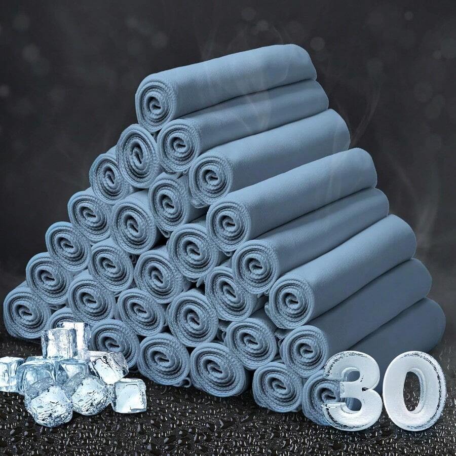 Honoson Cooling Towel Bulk Neck And Face Cool Chilly Towels Microfiber Breathable Sport Sweat Rag For Gym Yoga Travel Camping Running Outdoor - HazeBlue - View 1