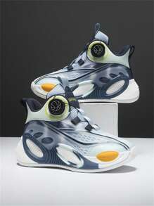 Scarpe da basket per ragazzi e ragazze, scarpi sportivi da basket cool per bambini, scarpe da basket per bambini, scarpe da basket sportive casual in tessuto a rete, traspiranti e confortevoli