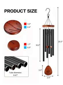 (Customized) Outdoor Large Wind Chimes, Memorial Wind Chimes, Soothing Tones, Large Aluminum Wind Chimes, Outdoor Soothing Melody Wind Chimes, Suitable For Mothers, Colleagues, Bosses, Teachers, Nurses, Friends, Retirement Happy Gifts, Farewell Gifts, Zen Yoga Garden Courtyard Decoration